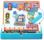 Buy cheap Preschool Kids Magnetic Jigsaw Puzzle Toys Engineering Vehicles For Age 4-8 from wholesalers