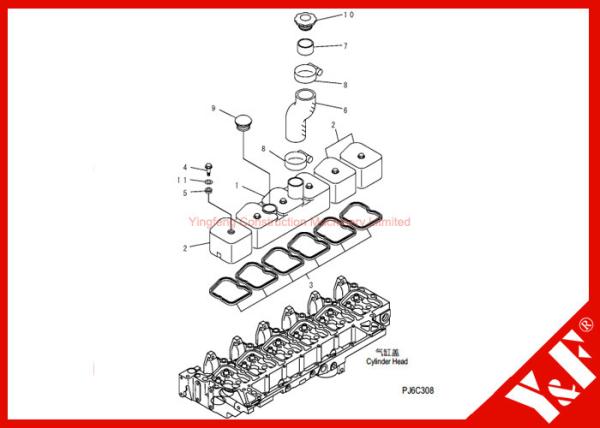 Komatsu Excavator Parts PC200-7 6732-11-8181 GASKET 6130-12-8720 HOSE 6130-12