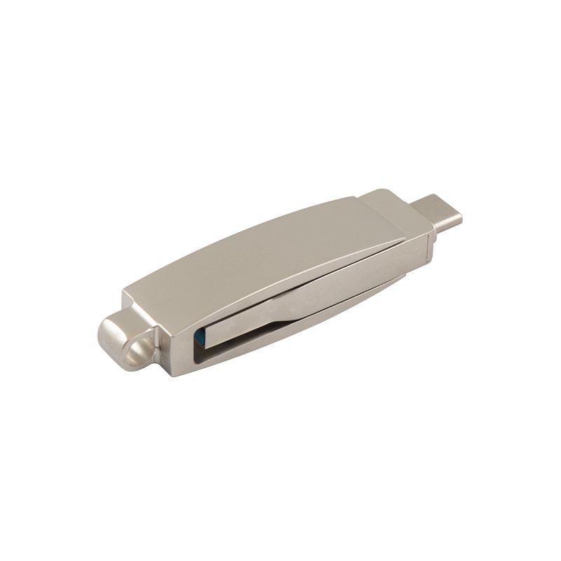 Body Silver Matt Fast Speed Type C USB Flash Drive Passed The H2 Test EU Standrad
