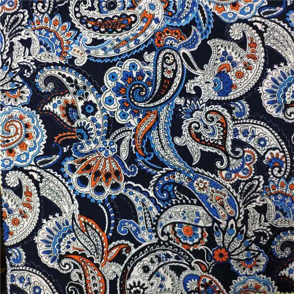 Buy cheap 110-115GSM Printed Rayon Fabric High Color Fastness No Deformation 45X45 Yarn Count from wholesalers