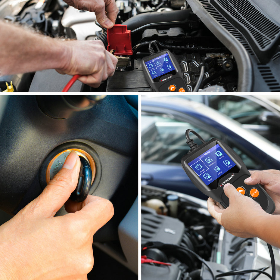 Li Ion Car Battery Tester Kw600 Battery Conductance Tester With Large TFT Color Screen