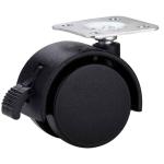 50mm nylon double wheel furniture castors