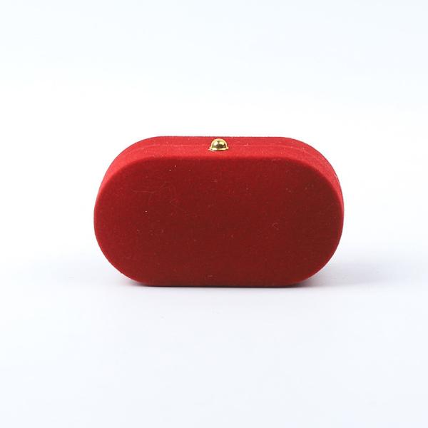 Buy cheap Luxury Jewellery Box Personalized Custom Red Velvet Jewelry Packaging Wedding Engagement Double Ring Box from wholesalers