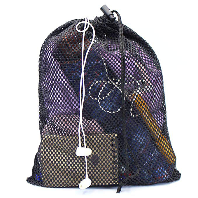 OEM Black Mesh Drawstring Bags Recycled Multi Functional For Golf Ball Mini Stuff