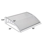 Anti - Aging PC Door Canopy Rain Cover Eaves Strong Impact Resistance