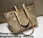 EVA Logo Printed Mini Tote Bag Fashion Plastic Lady's Shopping Hand Bag Custom