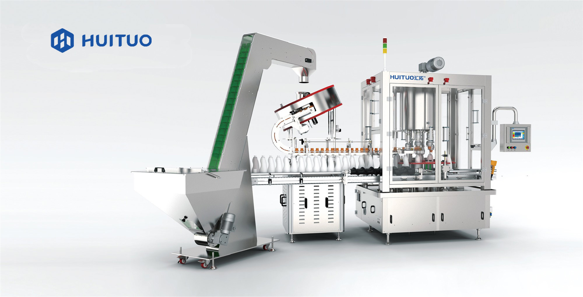Huituo linear flowmeter filling machine and rotary servo capping machine for medical liquid