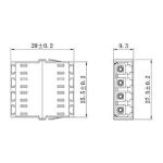 ROSH LC Fiber Optic Coupler 4 Cores LC To LC Coupler Multimode QUAD MM