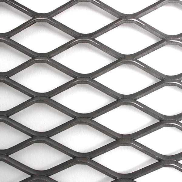 Black Iron Steel Raised Expanded Metal Flattened Expanded Metal For Construction