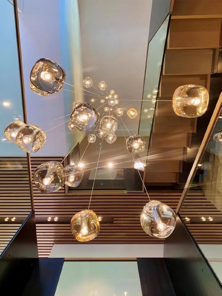 Apple Shape Modern Light Luxury Bedroom Bedside Chandelier Creative Restaurant Bar Lamp