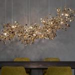 Nordic Creative LED Chandelier Gold/Chrome Bedroom Restaurant Terzani Argent