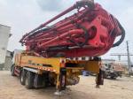 Concrete Pump Truck 52 Meters Installed Mercedes Chassis Semi-Dry Shotcrete Type