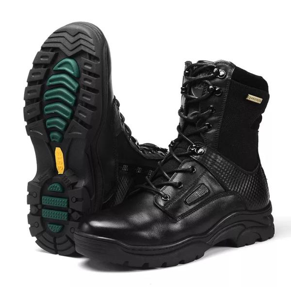 Buy cheap High-quality men's waterproof mid-tube wear-resistant cowhide tactical boots from wholesalers