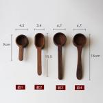 Acacia Wooden Kitchen Utensils Coffee Bean Wooden Measuring Spoon Black Milk