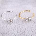 Fashion Crystal Nose Ring Indian Flower Nose Stud Hoop Septum Clicker Piercing