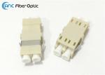 Duplex LC Fiber Optic Adapter Flangeless One Body Design With Ceramic Sleeve