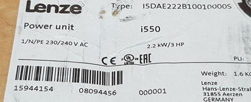 Buy cheap I500 Lenze I5DAE222B10010000S 1ph To 3ph AC Inverter Drive 9.6A 2.2kW 230V from wholesalers