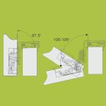 87.5 degree 100-105 degree special angle hinges furniture making part