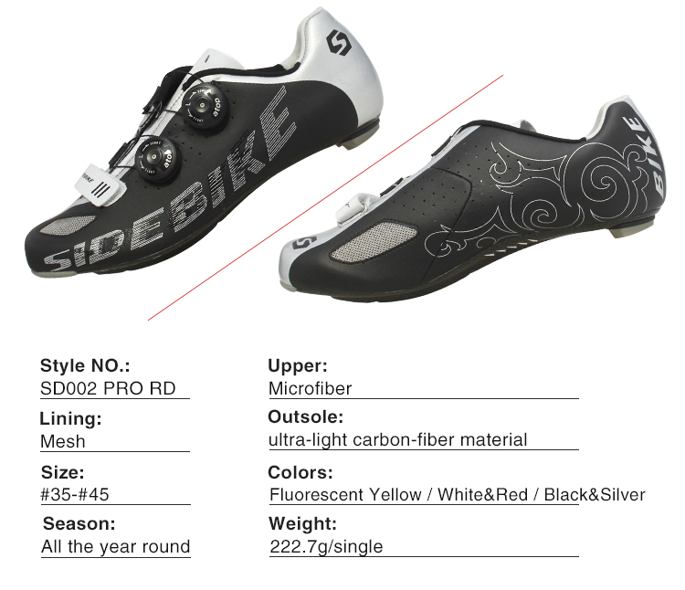 Durable Road Racing Bicycle Shoes , Black Road Cycling Shoes OEM / ODM Accept