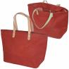 Buy cheap Household Large Cotton Burlap Tote Bag With Leather Handle from wholesalers