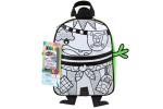 Kids Fabric DIY Painting Pirate Backpack , Washable DIY Drawing School Bag