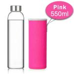 550ml Juice Glass Drinking Bottles With Protection Sleeve