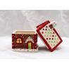 Buy cheap Cubby Design Ceramic Cookie Jar Dolomite Red Christmas Decoration Food Jar With Lid from wholesalers