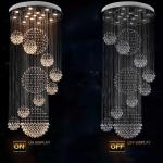 Long Crystal Chandelier Lighting Lustres Lampadari Modern Stage hallway light(WH