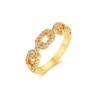 Buy cheap 925 Sterling Silver Curb Link Chain Ring 18K Women Cubic Zirconia Rings from wholesalers