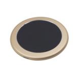 Round Shape Wireless Cell Phone Charger Aluminium Alloy Rubber Coated With QI