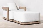 High End Nordic Garden Teak Sofa Lounge Chairs Set For Outdoor Villa Resort
