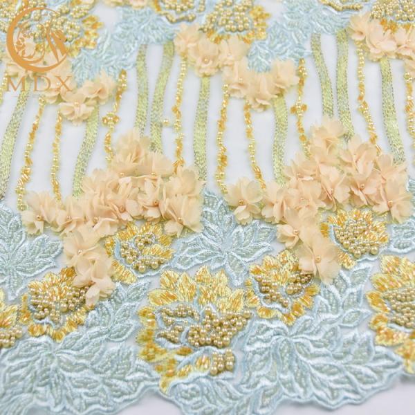 Buy cheap Distinctive 3D Floral Lace Handwork Decoration Lace Fabric For Dress from wholesalers