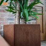 SGS TUV Indoor Outdoor Metal Planter Corten Steel Window Boxes Anti Aging