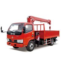 Buy cheap 5 Ton Truck Crane With Basket Weight KG 2260 Kg Hydraulic Lifting Machinery product