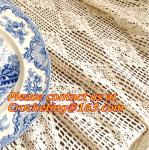 100% cotton beige 1.5gg crotch cutout handmade crochet table cloth 110 160
