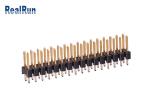 Brass PA6T 180° Straight Pin Header Connector 2.54mm UL94V-0 Double Row