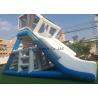 Buy cheap 0.9mm PVC Tarpaulin jungle gym inflatable floating water slides for sea from wholesalers