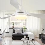 220V Ceiling Fan Light LED Energy Remote Control Ceiling Light Fan Indoor Living