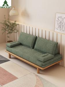 Wholesale Novelty Foldable Shrinkable Custom Sofa Bed Green Linen Environmental Friendly from china suppliers