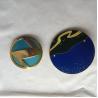 Buy cheap Good Supplier Brass gold plating satained glass lapel pin badge with low price from wholesalers