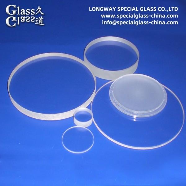 Quality Resisting High Temperature Borosilicate Glass Lens Sight Glass Disc Lenses for sale