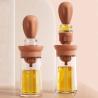 Buy cheap Silicone Brush Lid Empty 180ml Glass Olive Oil Bottle For Kitchen Cooking from wholesalers