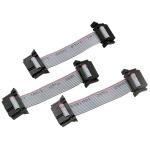 10P Grey Color IDC Cable Assemblies , 2.54mm Pitch Dual Row Ribbon Flat Cable