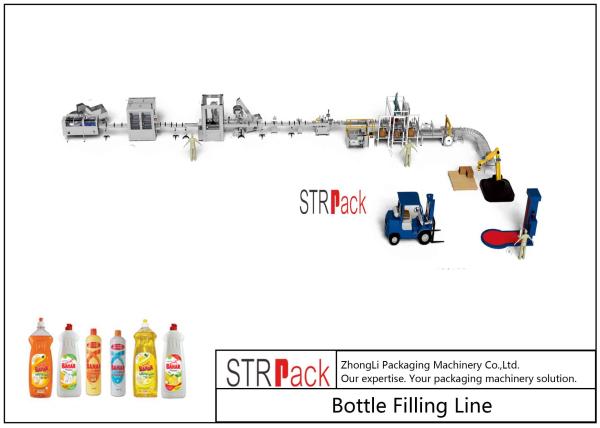 Buy cheap Linear 1L Dishwasher PET Bottle Filling Line With Bottle Unscrambler Machine from wholesalers