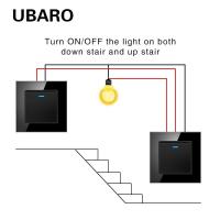 Buy cheap 82Type FR Standard Wall Light Cross Switch 250V 10A 2000W 1 Gang 2 Way Push product