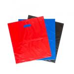 Cute Garment Die Cut Plastic Bags , Custom Printed Die Cut Handle Bags