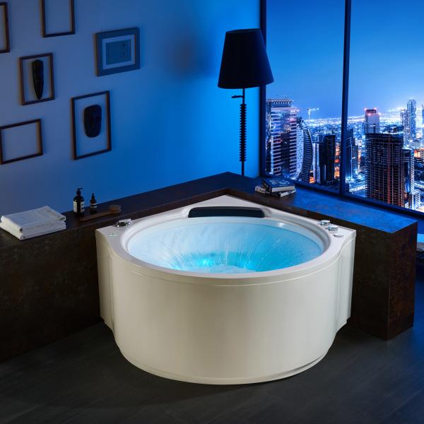 Buy cheap Double Whirlpool Freestanding Soaking Bathtub Color Round Shape from wholesalers