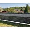 Buy cheap Decorative Vinyl Fence Tape Stone Pattern Imprint PVC Fence Screen Strip from wholesalers