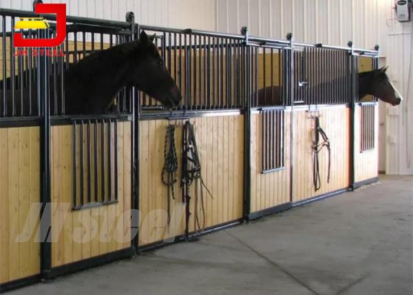 Buy cheap Prefabricated Powder Coated 2 Horse Stable Partitions With Bamboo Horse Boarding from wholesalers