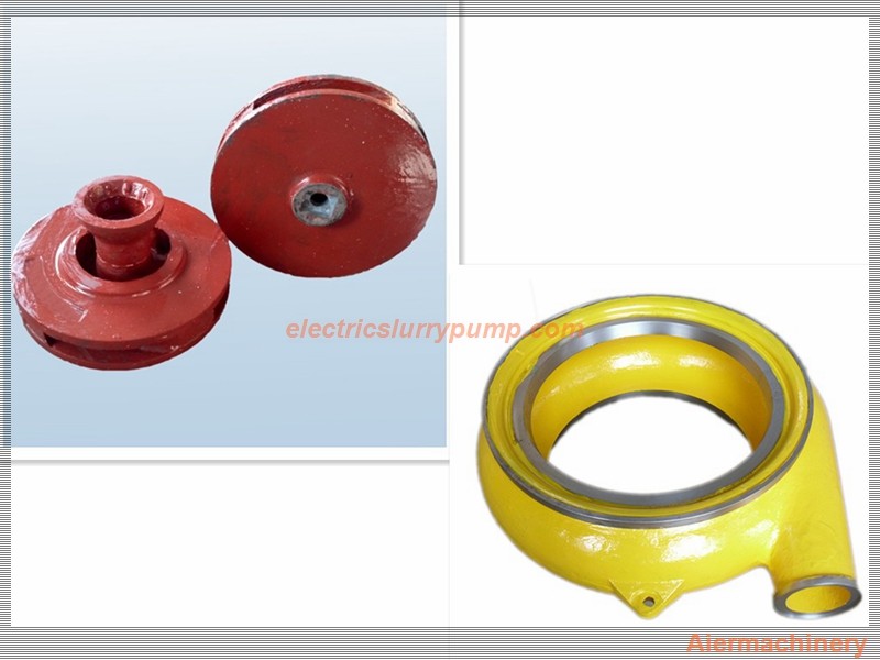 Red Yellow Color Horizontal Slurry Pump Parts Of Centrifugal Pump Long Lifespan